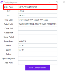 How to define entry price? - Telegram Signal Copier