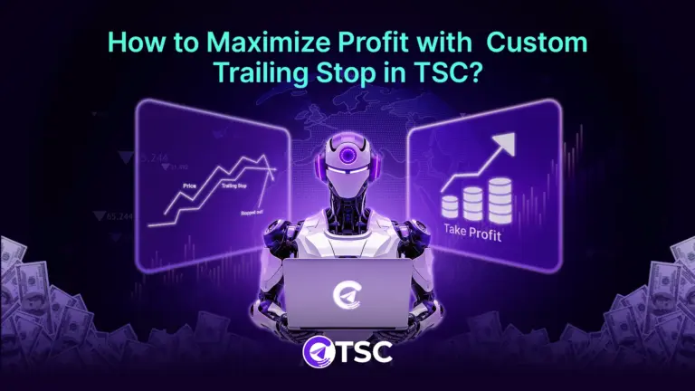 AI-powered Telegram Signal Copier dashboard showing how to maximize forex trading profit using a custom trailing stop and automated take profit strategy in TSC.