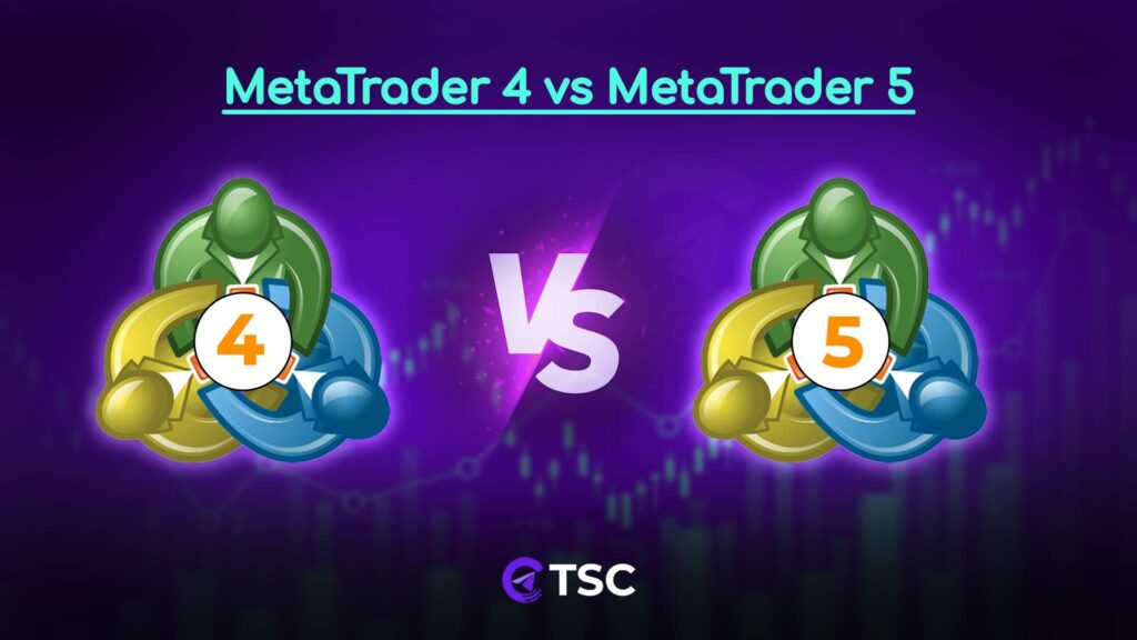 MetaTrader vs MetaTrader 5 comaprison by showing thier logos by TSC