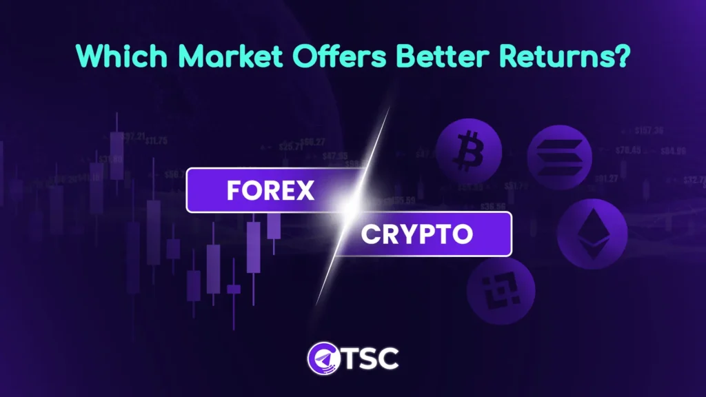 Forex vs Crypto which market offers a better return - tsc image